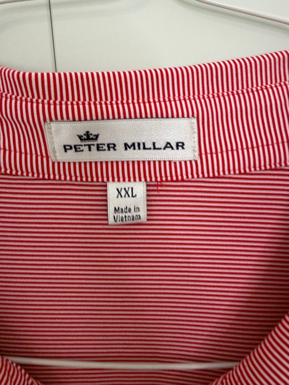 PETER MILLAR Ole Miss Jubilee Stripe Performance Polo in Red MEOCEK11S - Picture 3 of 9